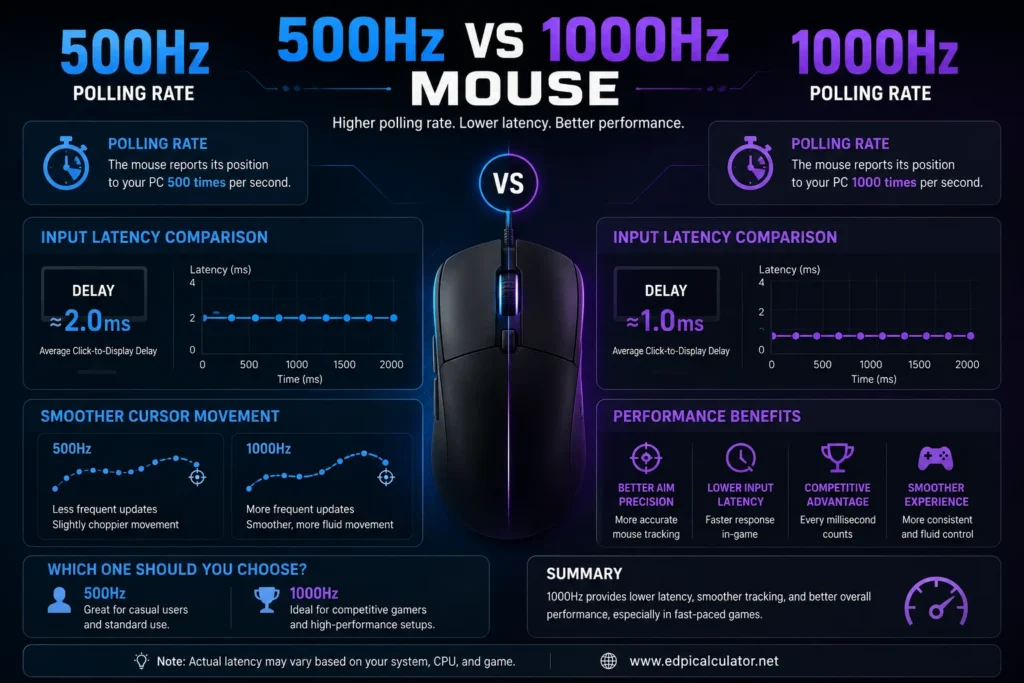 500Hz vs 1000Hz Mouse