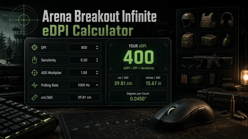 Arena Breakout Infinite eDPI Calculator