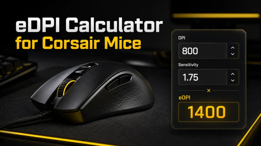 eDPI Calculator for Corsair Mice